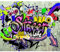 decomonkey - Papier Peint Panoramique Graffiti 300x210 cm - Décoration murale moderne – Tapisserie décorative pour chambre salon - Fond mural urbain coloré graffiti artistique