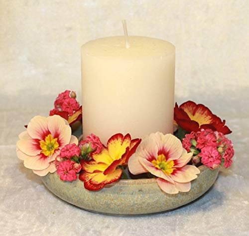 Kerzenhalter mit Blumenring, schöne Dekoraton - ideales Geschenk