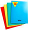 Calligraphe 18065C Lot de 10 Cahiers Agrafés (une Marque de Clairefontaine) - 24x32 cm - 48 Pages Petits Carreaux - Papier Blanc 90 g - Couverture Polypro Transparent - Couleurs Aléatoires