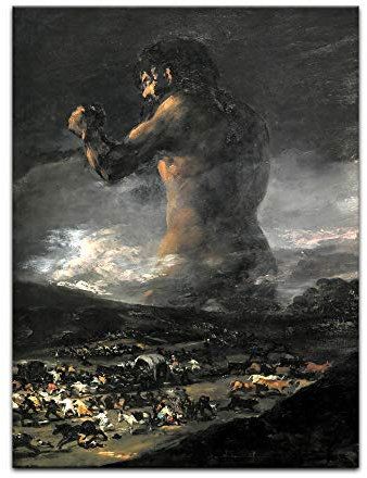 Kunstdruck Poster - Francisco de Goya Der Koloss 20x30 cm ca. A4 - Alte Meister Bild ohne Rahmen