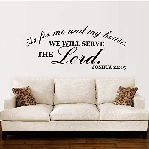 Vinyl Wandkunst Aufkleber Bibel Vers Wandtattoos Home Wohnzimmer Dekor Religiöses Christliches Zitat Abnehmbare Tapete 96X42Cm