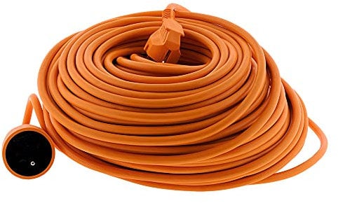Zenitech - Prolunga giardino 16A HO5VV-F 3G1,5 2P+Terra 45 m - Arancione - Zenitech