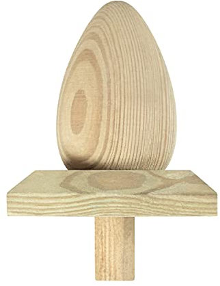 1 x PFOSTENKAPPE BIRNE/EI HOLZ IMPRÄGNIERT 80 x 80 MM