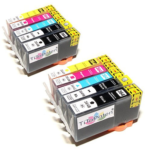 10 Druckerpatronen kompatibel für HP 364 XL Set mit Chip und Füllstand