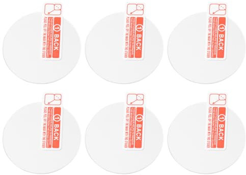 VILLCASE 6 Pcs Montre Protecteur D'écran en Verre Trempé Rond Anti-Bulle Montre Écran Film De Protection Clear Screen Guard pour Smartwatch Montre De Sport (Transparent)