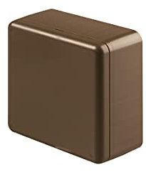 POLY POOL - PP0219.3 Scatola Derivazione Scatola Elettrica da Parete Quadrata per Canali 20x10mm, 20x15mm, 30x15mm, 40x20mm - Cassetta Derivazione Marrone - Scatola Derivazione Made In Italy