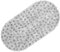 WELTRXE Bathtub Mat, Non-slip Shower Mat, PVC Bath Mat with Suction Cups and Drain Holes, Anti-Mould, Safe Oval Pebble Bathroom Tub Mat, Ideal for Elderly & Kids, Transparent Grey, 69 x 36 cm