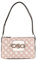 GUESS Hensely Logo Top Zip Shoulder Bag Blush Multi