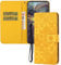 IMEIKONST Compatible with iPhone X Flip Case, Premium Leather Retro Phone Case Notebook Wallet with Card Holder Magnetic Closure Shockproof Cover for iPhone XS 5.8. Yellow XCH