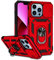 Hitaoyou iPhone 13 Pro Max Case, iPhone 13 Pro Max Case with Camera Cover & Kickstand Military Grade Shockproof Heavy Duty Protective with Magnetic Car Mount Holder for iPhone 13 pro max Red