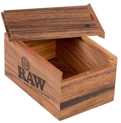 RAW Akazienholzkiste mit Schiebedeckel
