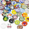 DOUSELLA 100 Stück Glassteine Bunte Muggelsteine Glas Mini Glasnuggets 25mm Glas Cabochon Glasnuggets Mosaik Gemischte Farbe Glassteine Glassteine Deko für die Herstellung von Fotoschmuck, Blumen
