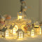 Akxlax Weihnachtshäuser Weihnachtsbeleuchtung Weihnachtsdeko Häuser Holz Beleuchtet, Weihnachten Beleuchtung, für Fenster Weihnachtsbaum Tisch Balkon, Warmweiß 2m (Batteriefach)