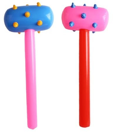 ibasenice Inflatable Toys for Kids 2pcs Pvc Hammers Toy Hammer Set Perfect for Parties Playtime Random Color