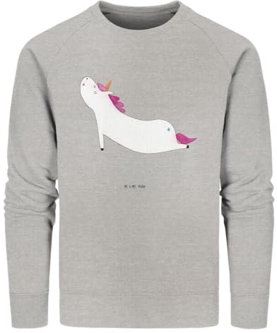 Mr. & Mrs. Panda Organic Pullover Einhorn Yoga Größe S - Geschenk, Unicorn, Sport, Cotton, Sweater, Aus Naturfasern, Nachhaltiger, Vegan, Namaste, Strickpullover, Achtsamkeit