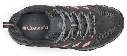 Columbia Crestwood Wp, Scarpe da trekking ed escursionismo impermeabili a vita bassa Donna, Dark Grey/Salmon Rose, 38 EU