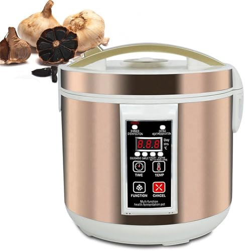 Olla fermentadora eléctrica inteligente de 5 litros, fermentadora de ajo negro, ajo negro fermentado automático, olla fermentadora multifuncional, para ajo negro, yogur,natto,arroz dulce
