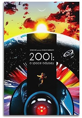 GLUC ONZS 2001:a Space Odyssey Poster, klassisches Film- und Fernsehposter, Album, Poster, Jugendzimmer, Wanddekoration, 30 x 45 cm, ungerahmter Stil