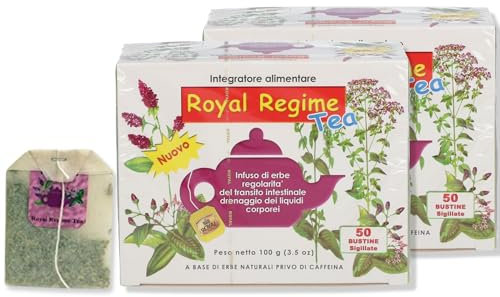 Flora Royal Regime Tea - 2 confezioni da 50 filtri di Flora Regime Tea