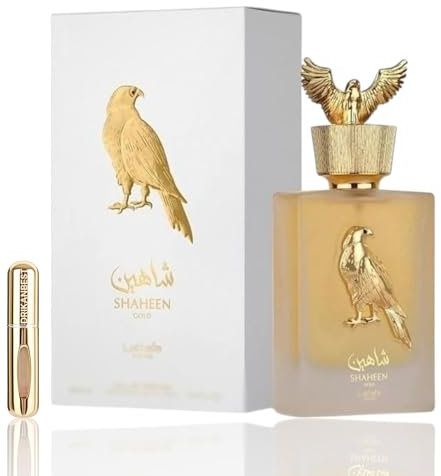 Shaheen Gold Eau de parfum 100ml (ORIGINAL) Perfume Árabe UNISEX+REGALO Atomizador 5ML DRIKANBEST Recargable