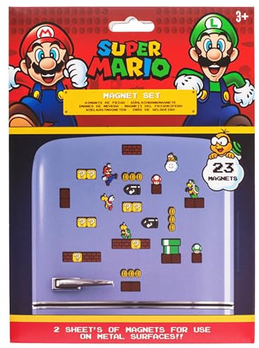 Magneten, Super Mario, 23er Set, Rot und Blau