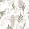JOLIHOME Vintage Floral Selbstklebende Tapete Blumen und Gras Abziehbares Kontaktpapier Rosa, Grün und Braun Ablösbare Wandaufkleber für Schrank Arbeitsplatte 44.5x1000cm