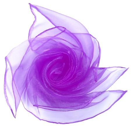 Whakano 10 Stück Square Jongliertücher Seidentücher Chiffontücher,Performance Tanztücher,Gymnastiktücher Jonglier Tücher Schals für Tanzen,Jonglieren,Sensorisches,Tanztücher,60cm,Lila