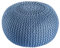 Amago home Pouf Outdoor ø 55 o. 45cm Bodenkissen Sitzpouf Hocker wetterfest pflegeleicht & nachhaltig Größe ø 55 cm, Farbe blau - Mallard Blue