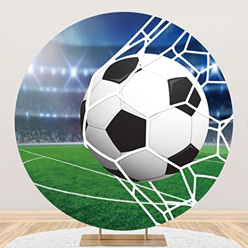 Ttincceer Fußballfeld Hintergrund 200 cm Fußball ins Tornetz, Spiel, Sport, rund, Fotografie, Hintergrund, Abdeckung, grünes Gras, Stadion, Spotlight, Studio, Portrait, Shooting-Requisiten