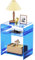 solaround Acryl Beistelltisch, Transparenter Beistelltisch, Nachttisch, 30 x 40 x 50 cm (Blau)