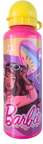 Barbie Bouteille Réutilisable, Bouteille D'eau Design en Acier Inoxydable pour Filles, Bouteille de Voyage, Capacité 500 ml (Jaune)