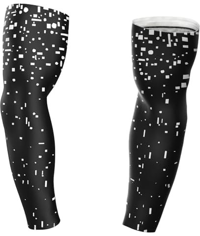 janhensy Brazo manga Gaming Esport Baloncesto: Armlinge Armsleeve Herren Anti Schweiß Superlight Tattoo White Schwarz Sommer Herren Damen Block groß-Vine10, Negro , S
