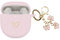 AIIEKZ Compatible with Bose QuietComfort Earbuds II 2022, Soft Silicone Case with Gold Heart Pattern for Bose QC II Case with Cute Butterfly Keychain for Girls Women (Rose Gold)