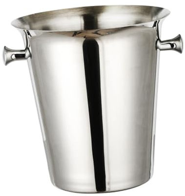 COLLBATH 1Stk Eimer Bar Eiskühler Eiskübel Wein trinken Wanne Eiskühlung Eisgetränkewanne eisbehälter gletscherprise Kaffeekühler Eiswürfelbehälter Weinkühler Rostfreier Stahl Silver