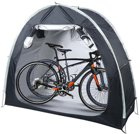 LKYLGYU Outdoor Bike Covers Storage Shed Tent - Waterproof Bicycle Cover Shed 210D Oxford Fabric for Outside All Weather Protection with Air Vents Large Cover for Home Garden