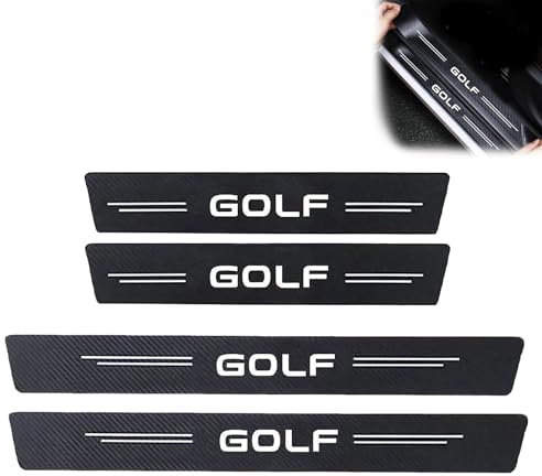 Einstiegsleisten Schutz für Golf,4 Stück Auto Einstiegsleisten Schutz Aufkleber für Golf,Auto Kohlefaser Einstiegsleisten Schutz für golf,Kohlefaser Lackschutzfolie Türschweller Trittschutz Auto