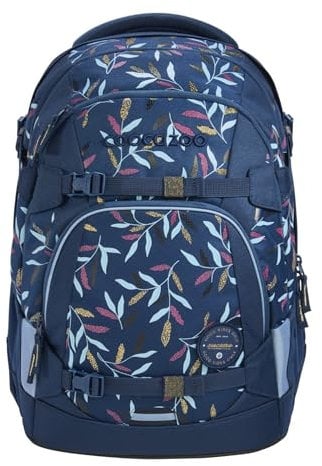 coocazoo Schulrucksack Mate „Boho Glam”, blau, ergonomischer & anpassbarer Tornister, höhen- & größenverstellbar, mit Brustgurt & Hüftgurt, ab der 3. Klasse