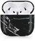 Newseego für Airpods 4 Hülle, Marmor Airpods 4. Generation Case Harte PC Schutzhülle mit Marmormuster Ultradünn Vollschutz Stoßfest für AirPods 4 Schwarz
