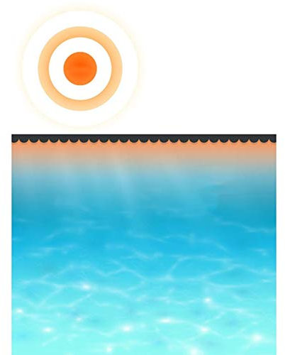 Tidyard Couverture de Piscine Noir 549 x 274 cm PE, Couverture Solaire Amovible pour Piscine, Bâche de Protection Piscine, Film Solaire de Piscine Flottant