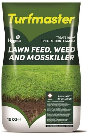 Turfmaster Lawn Feed, Weed & Moss Killer 15Kg – Covers 750sqm (Exact Same as Greenforce 4in1)