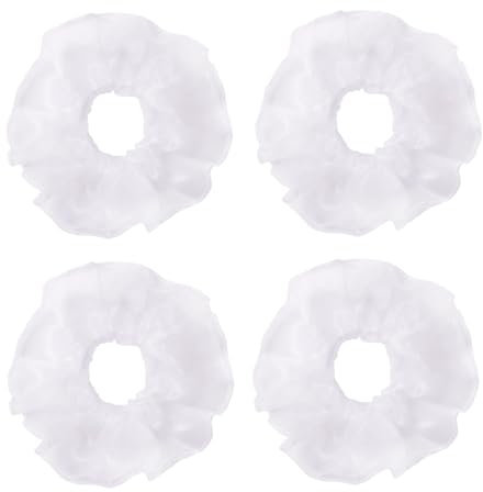 4 Stück Taufkerze Tropfschutz, Tropfschutz Kommunionkerze, Tropfenfänger aus Tüll, Weiße Tüll Kommunion Kerzen Tropfenfänger, Tropfenfänger Deko für Kommunionkerze Hochzeitkerze Taufkerzen (3-5cm)