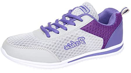 Chaussures de securite Femmes Chaussures Souples Femme Casual Mesh on Slip Respirante pour Les Baskets pour Femmes Baskets Confortable Orthopédique Soldes Femme Violet 41