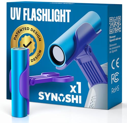 Synoshi PRO UV Light Blacklight Torch – Detect Pet Urine, Invisible Stains | Portable UV Flashlight for Home Cleaning, Hotel Inspection, Bathroom, Bedding & Carpets