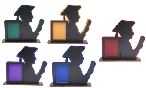 Pqahffowr Wooden Table Graduation Picture Frame Home Desktop Ornaments Fits Vertical Portrait Wooden 5PCS