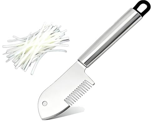 MIUPOO Stainless Steel Scallion Shredder,Green Onion Slicer Kitchen Scallion Kitchen Tool,Vegetable Garlic Shredding Slice Tool Speedy Chopper for Vegetable,1 Piece.