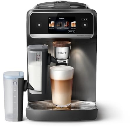 PHILIPS Kaffeevollautomat LatteGo Pro Aromis, Schwarz, 50+ Spezialitäten | Espressomaschine Hot & Cold, LatteGo Pro, BrewExtract, Profile, 4,3 Display, SilentBrew, Barista-Assistent (EP8757/12)