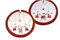 Copri base albero di natale sottoalbero bianco-ross decori addobbi natale shabby