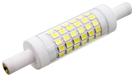 R7S 6W 78mm Ampoules LED en Céramique 70xSMD2835 Lumière du jour 6000K 480LM non compatible avec variateur d'intensité - J Type à double extrémité 60W R7s halogène ampoule de rechange