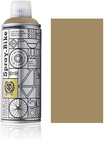 SPRAY.BIKE Fahrrad Lackspray in versch. Farben - KEINE GRUNDIERUNG notwendig - Acryllack/Lack Spray in 400 ml Spraydose, Matt- und Klarlack Optik möglich (Karamelbraun Calcott, Matt)