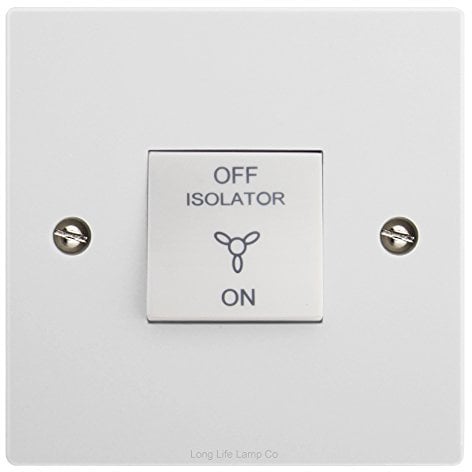 White Fan Isolator Switch 10A 3 Pole A311